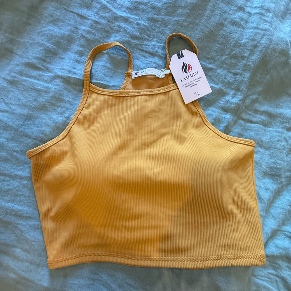 Laslulu Mustard Yellow Women's Tank Top